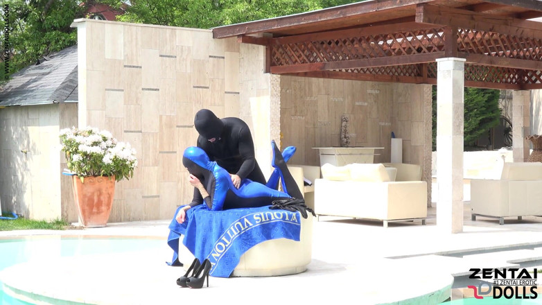 ZentaiDolls: Multilayer Zentai by the Pool