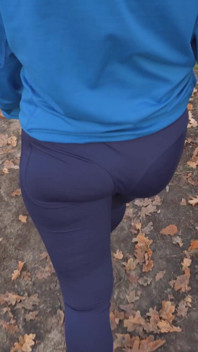 MILF with Nice Ass Walking in Tight Pants View From Behind