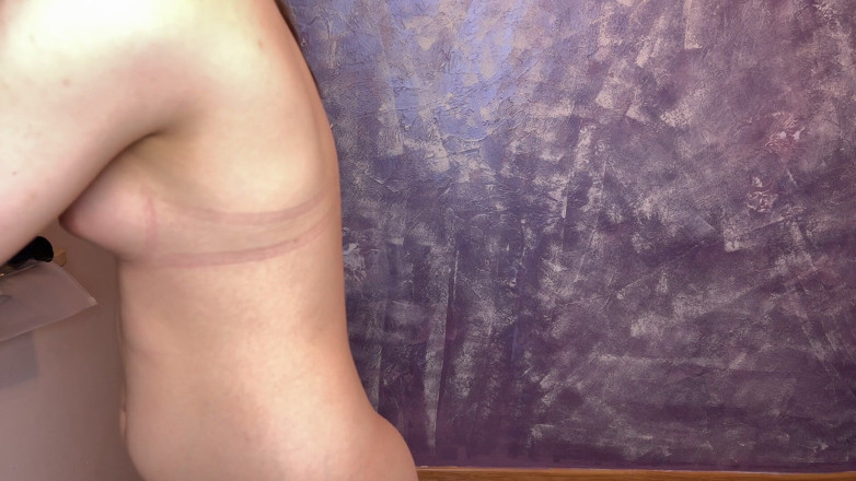 TracyFem: Massaging My Oiled Boobs and Cock