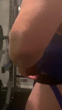 Anal Dildo Fucking in the Gym