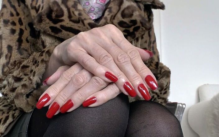 Lady Victoria Valente: Red Claw Fingernails and Fur Jacket