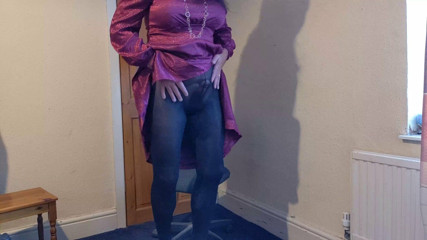 Sarahsatinslut: Cum in Tights