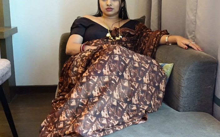 BustyBanu: Видео трахающейся сари горячей индийской тетушки раком