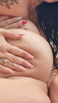 Kim Velez & Sofia Damon breast sucking