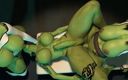 Wraith Futa: Трійка з трьома збудженими транссексуалами космічних орків