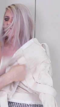 Straightjacket Wearing Teen Punished with Rough Anal Dirty ATM Over Her Pogo Stick