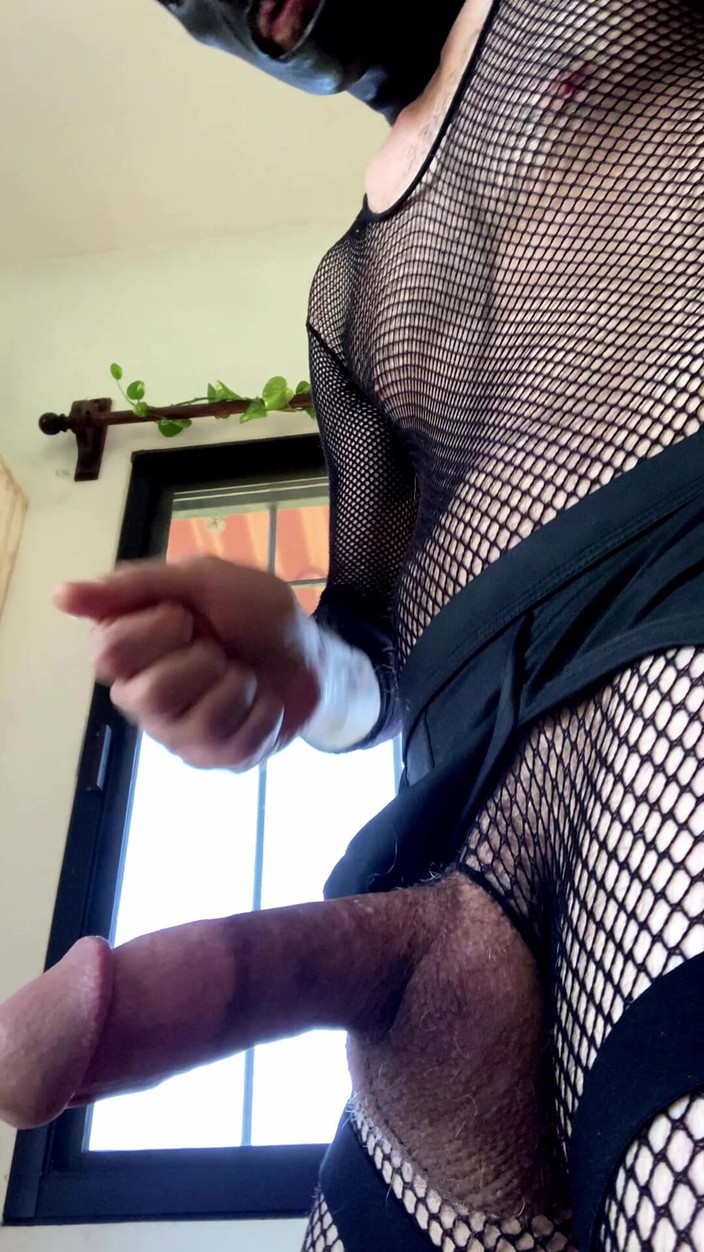 Demon Maniac 33: Dom Devil Demone Effeminato in Lattice E Calze Sborrata Con...