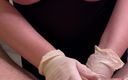 Maria Kane: White glove handjob with huge cumshot