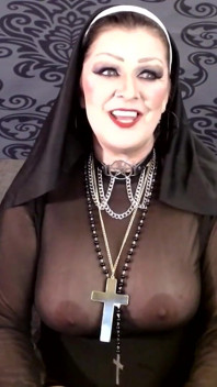 Blasphemy Satanic Nun JOI Your Own Cum Eating Instructions