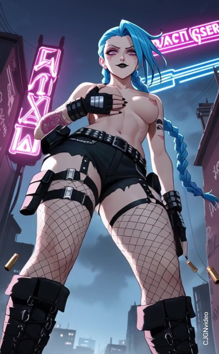 Hot girl dancing: लीग ऑफ लीजेंड्स न्यूड डांस से Jinx (ai एनीमेशन)
