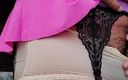 My panties: Precum i Dildo Złośliwiec w satynowych majtkach