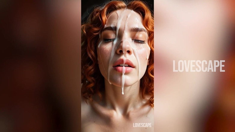 Lovescape: Sommersprossige ginger nimmt zwei - dreier-creampie im freien