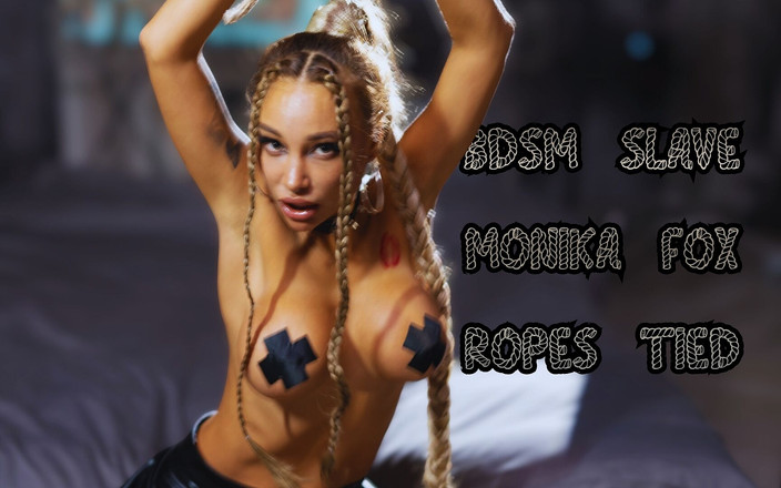 Monika Fox: BDSM奴隷モニカ・フォックスがロープで縛られたポーズ