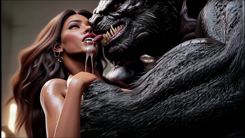 Ai Babes (Trans): Asmr - monster auf mädchen zungen-action