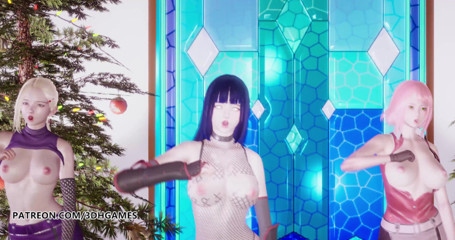 3D-Hentai Games: Twice - Feel special nude dance Ino Sakura Hinata 3D erotic dance...