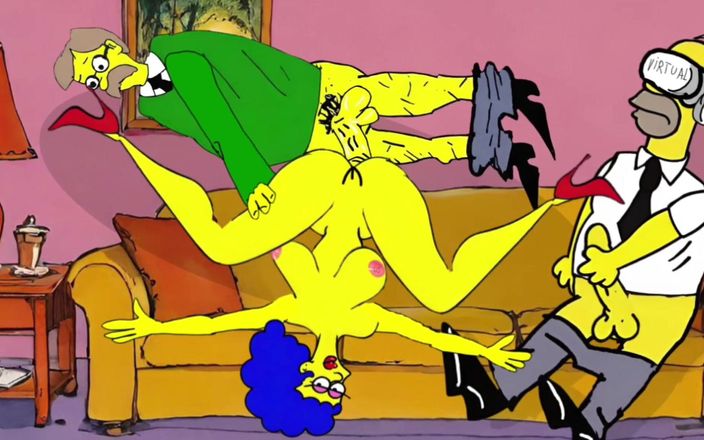 Octopussy Lovers Club: Buurvrouw neukt getrouwde huisvrouw terwijl haar man naar porno kijkt
