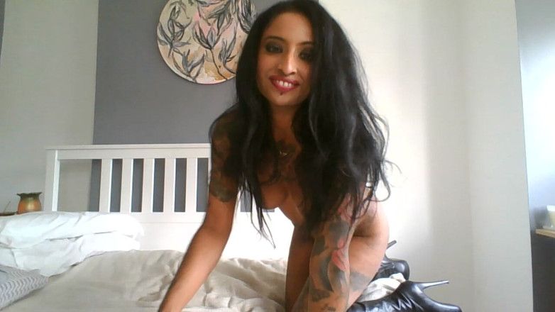BabeXX69XX Asian MILF: JOI CIM White Dildo