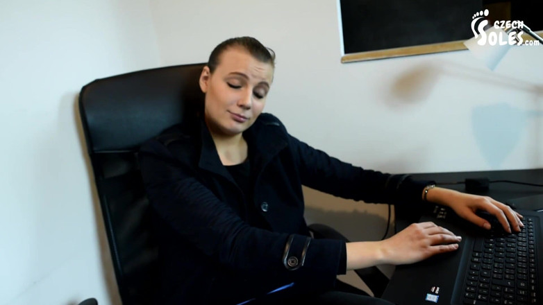 Czech Soles - foot fetish content: Sexy boss enjoys taking advantage of you