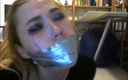 Selfgags classic: Mouth packed &amp;amp; tape gagged!