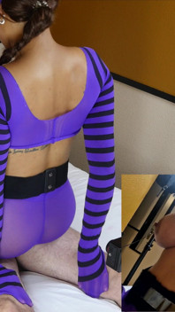 Julia Kate Purple and Black Nylon Fuck