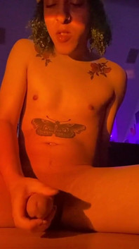 Pretty Alt Chick with Big Dick Masturbating POV