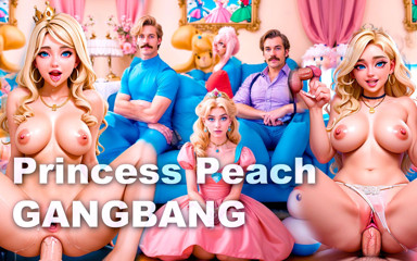 AI Fantasy Porn: Bukkake Gangbang Cartoon Princess Peach & Super Mario Bros. 3D Animation Adult...