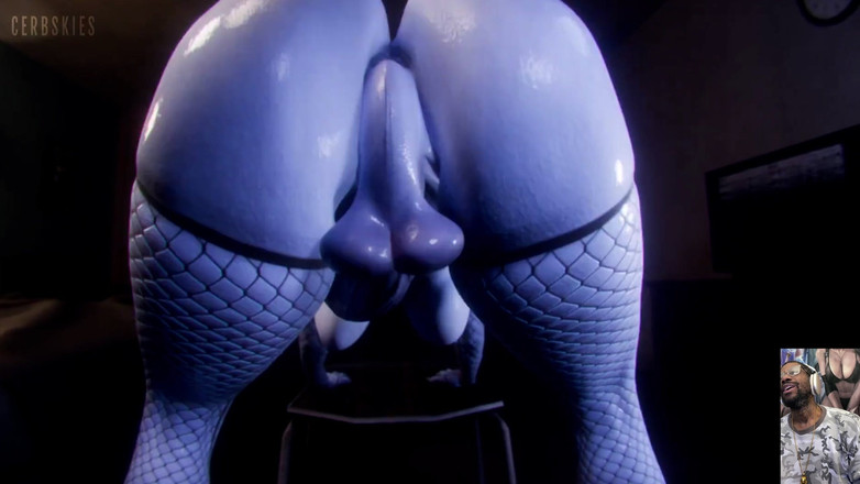 L6RD7BLU3 FUTA: Enorme dikke transgender weduwemaker twerkt haar pik, weduwemaker neukt Juno's...