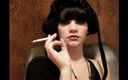 Femdom Austria: Belleza glamorosa fumando un cigarrillo