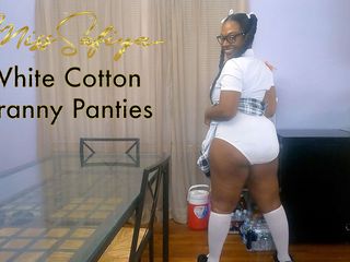 Miss Safiya: White cotton granny panties