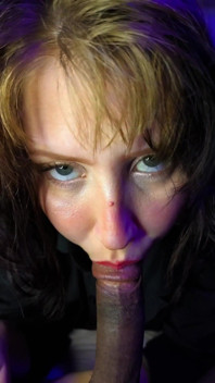 POV: My Gorgeous Amateur Wife Giving Me a Sloppy Blowjob with Intense Eye Contact