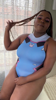 Slutty Ebony Girl Gets Filled up with Cum After Gagging on Dick
