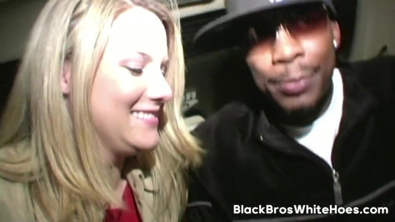 Black Bros White Hoes: Sexy White Blonde Girl Delilah Stone Fucks a Black Thug