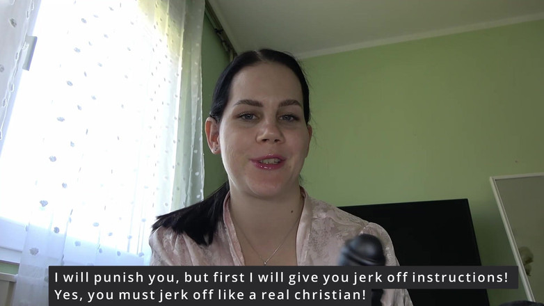 Anna Sky: Hot Religious MILF Anna Gives Stepson Footjob