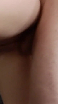 While her friend is taking a shower the sexy blonde fucks the guy's dick