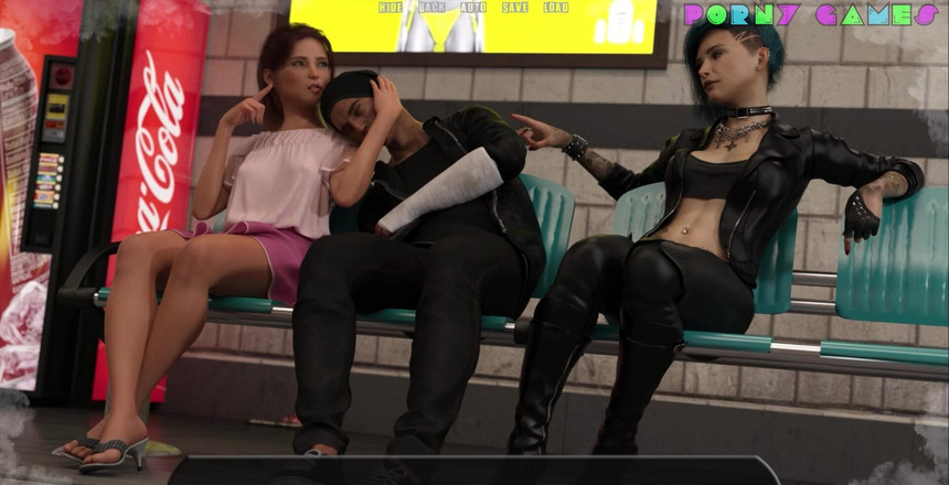 Porny Games: Halfway house - Nap on the train station (31)