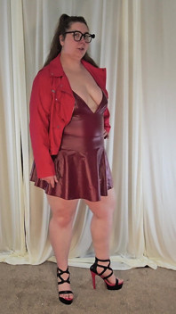 Tall BBW Tempting in Leather Try on Haul