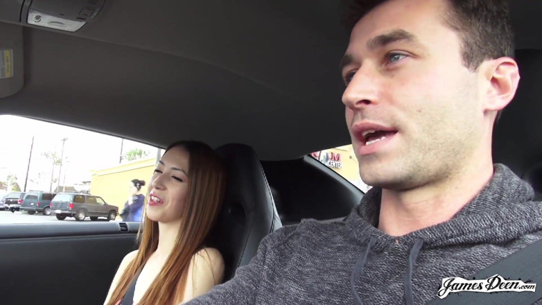 James Deen: Jenna Justine in deepthroat action with James Deen