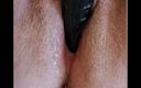 Busty granny: Part 2. Black Dildo and White Hairy Squirting Fat Pussy. BBW...