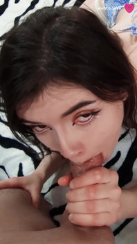 A Beauty in a Cute Outfit and Fishnet Stockings Passionately Sucked a Dick and Craved Cum in Her Pussy for a Breeding Creampie