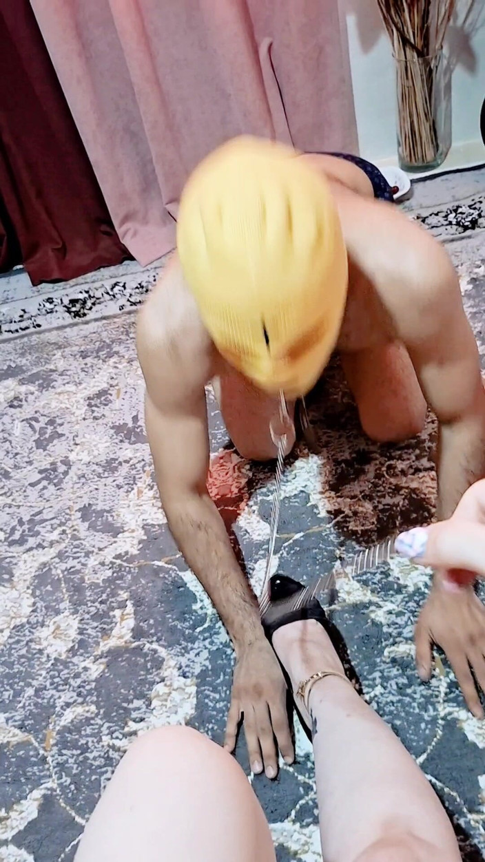 Miss lilith: Mistress Fruit Spit Feeding &amp; Intense Foot Worship Shoe Kissing BDSM...