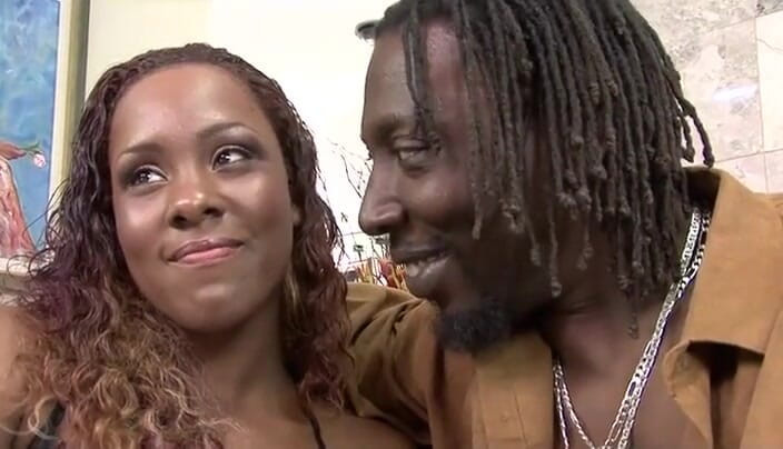 Africans Orgasm: Sexy black couple pussy fucking big black cock sucking