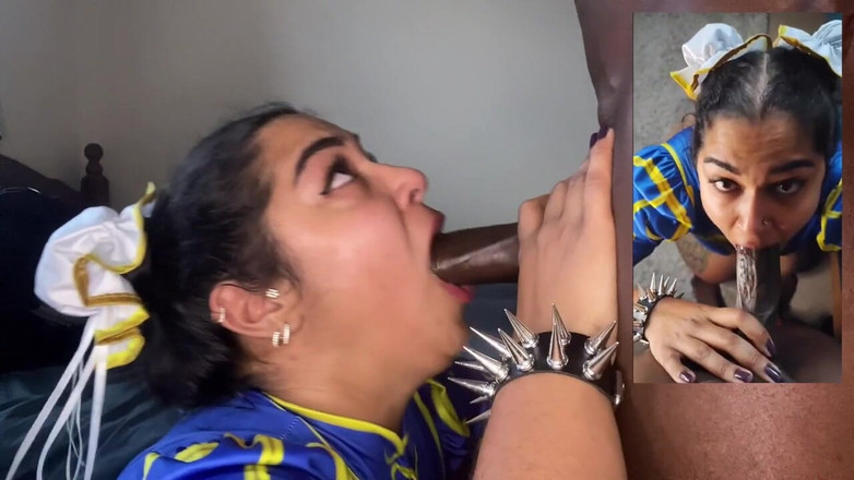 Zozonicoco: Азиатская толстушка принимает большой черный член в грязном косплей-развлечении!