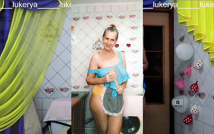 Cherry Lu: Cheerful Lukerya, as Usual, Is Engaged in Erotic Cleaning in...