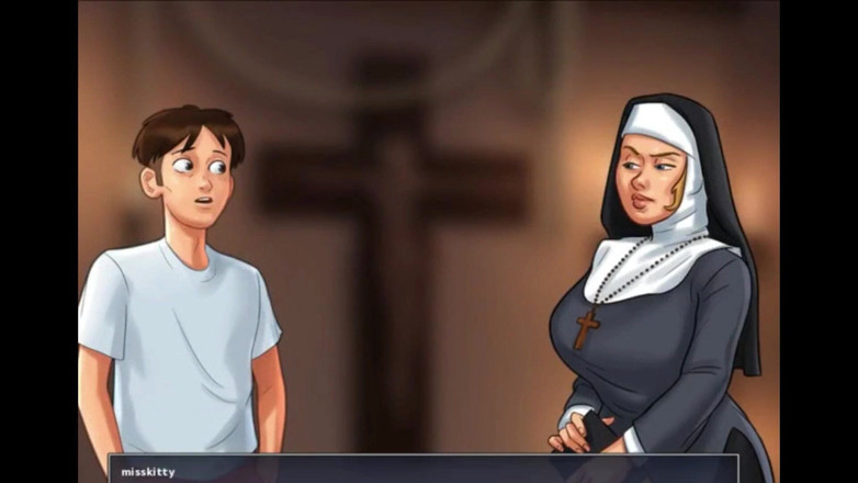 Miss Kitty 2K: Summertime saga phần 163 - máy bay bà già chơi ba người...