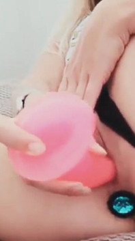 It slips smoothly into my soft and moist butt.
