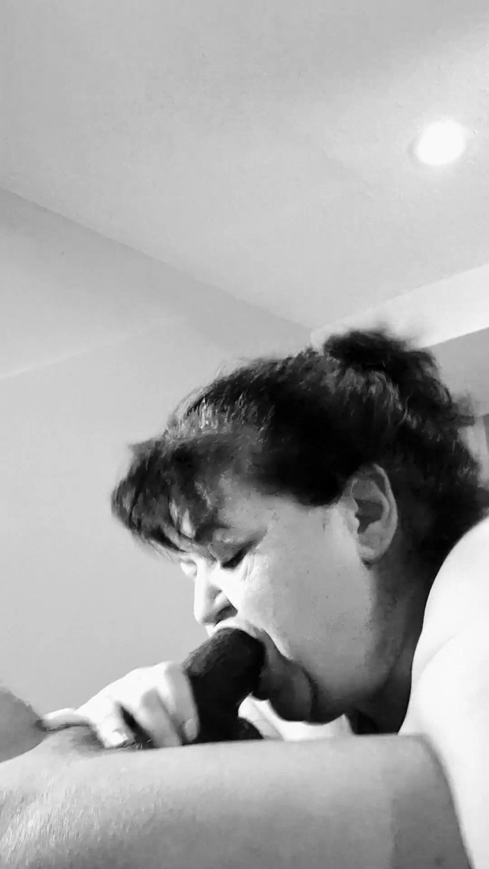 MrsHoley: Sucking the Black off Stepdaddy's Dick