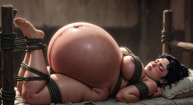YOUR BEST FANTASY: สาวท้องน่าสงสารถูกมัด - พุงใหญ่และเงี่ยนในการถูกมัด