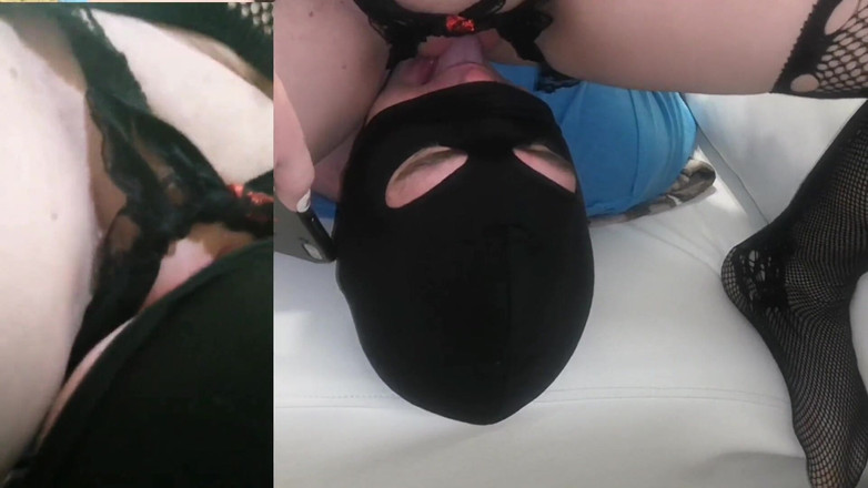 KinkyFamily: Yüze dildo biniyor. Yüze oturma ev yapımı