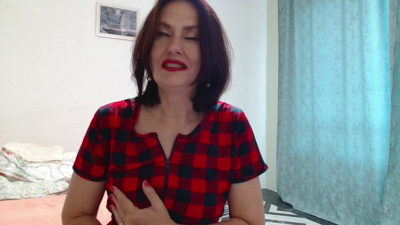 ANGELA_LADY: Delikatne dotykanie cycków i jęków przyniosło milf do orgazmu pod...