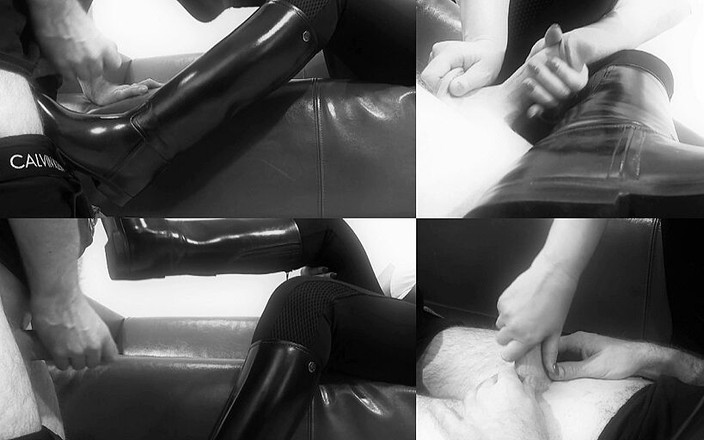 Deutsche Dominanz: Orta yaşlı seksi kadın ve yeni çizmeleri